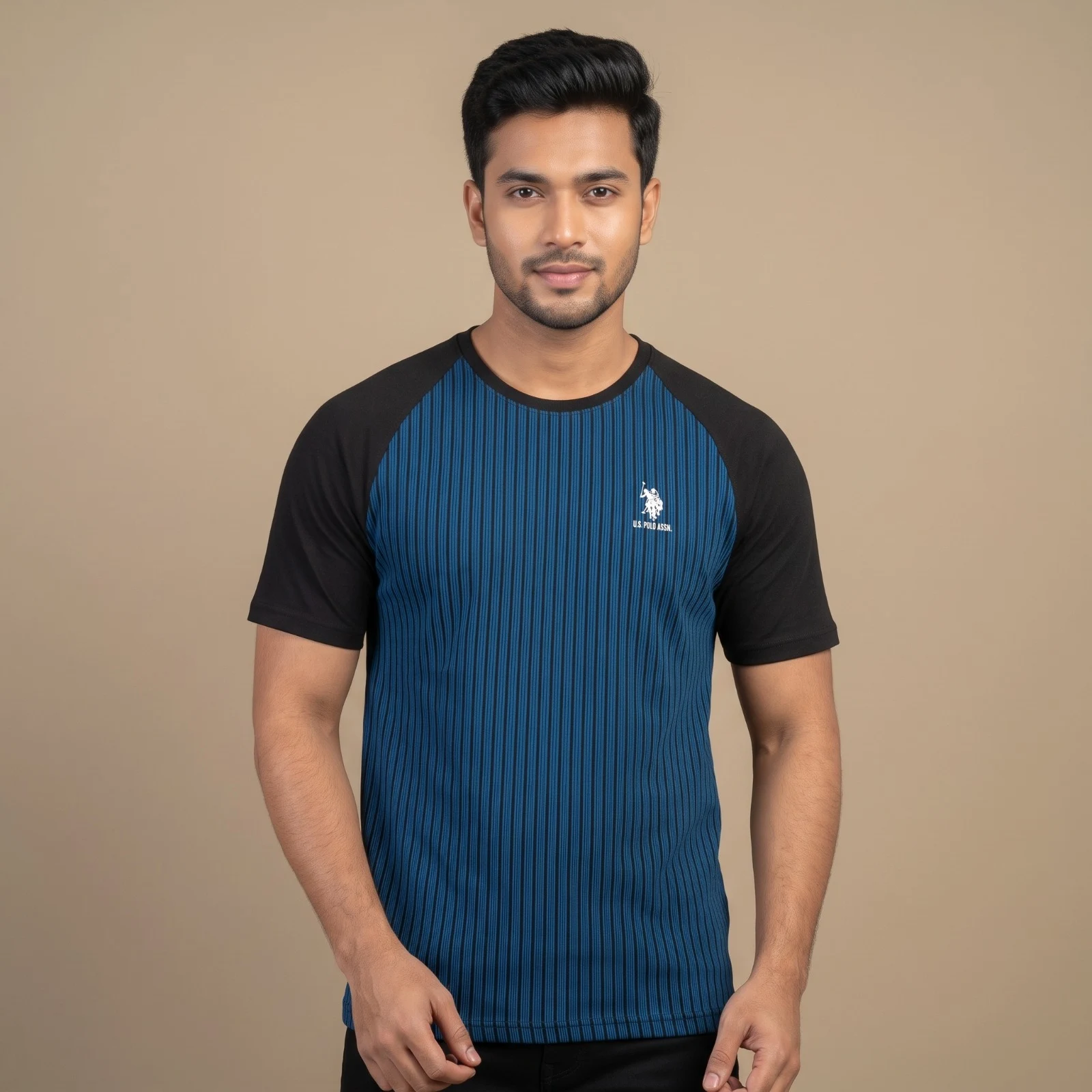 Men's Striped Raglan Sleeve T-Shirt