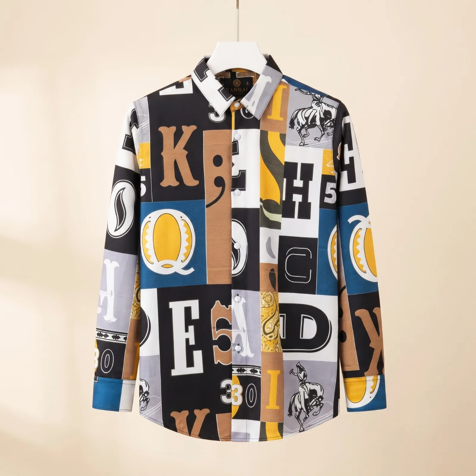 Trendy Multi-Color Typography & Graphic Print Full-Sleeve Casual Shirt