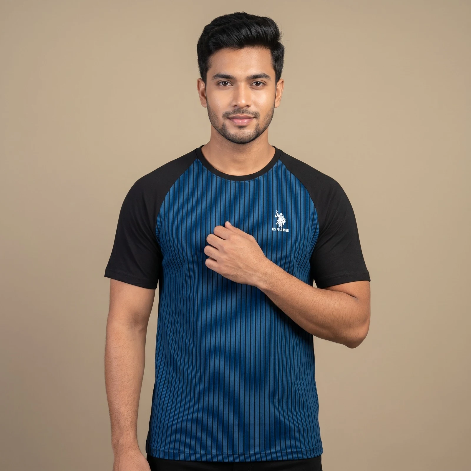 Men's Striped Raglan Sleeve T-Shirt